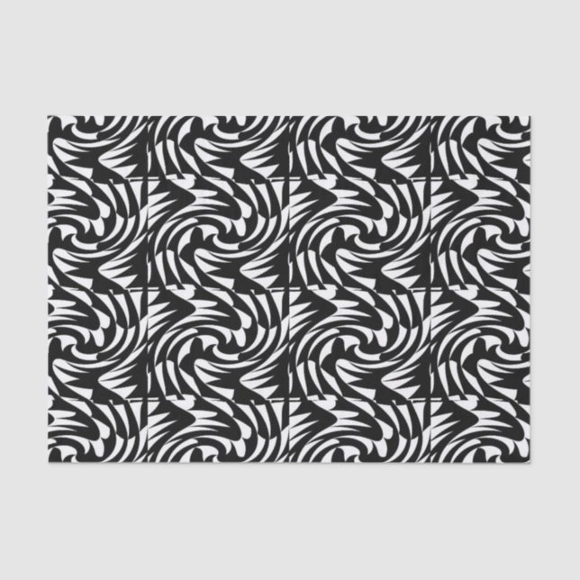 Seda Papel de tejidos en blanco y negro (Anverso)
