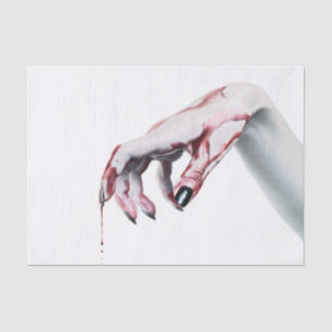 Seda Papel de tejidos Envolver zombie goteo de sangre v