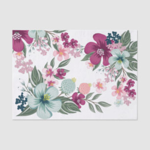 Seda Papel de tejidos envolviendo flores tropicales en 