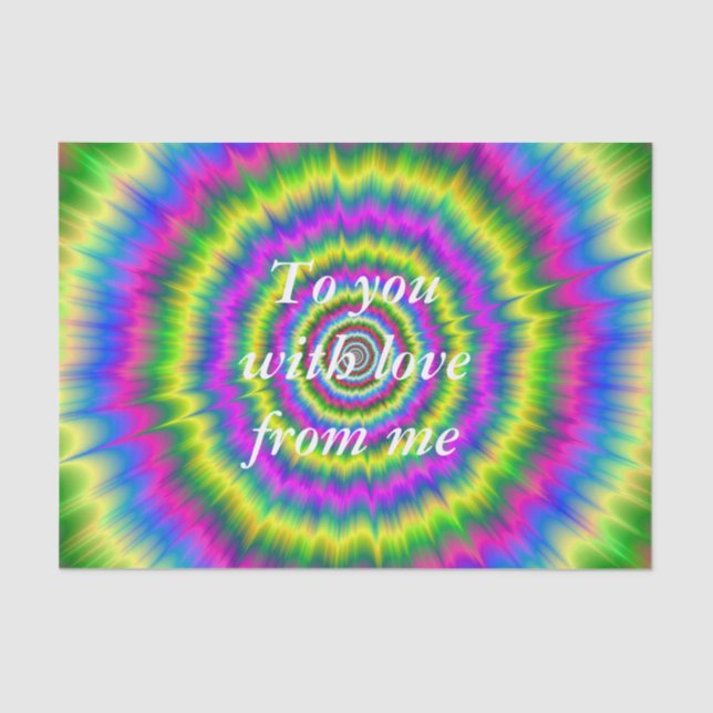 Seda Papel de tejidos, explosión neón (Anverso)