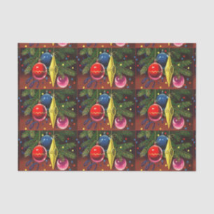 Seda Papel de tejidos festivo de árbol de Navidad