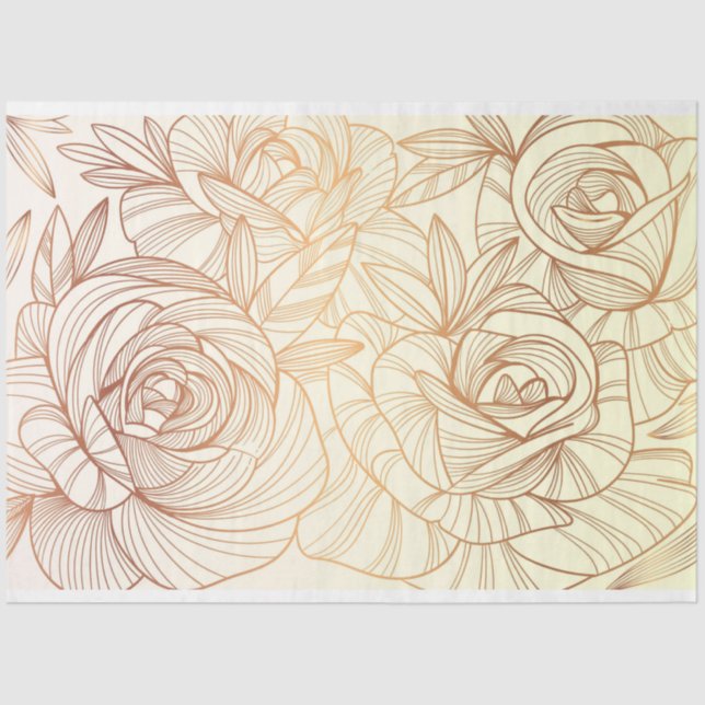 Seda Papel de tejidos florales (Anverso)