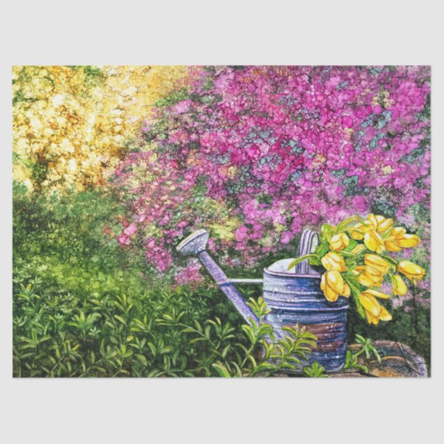 Seda Papel de tejidos florales (Anverso)