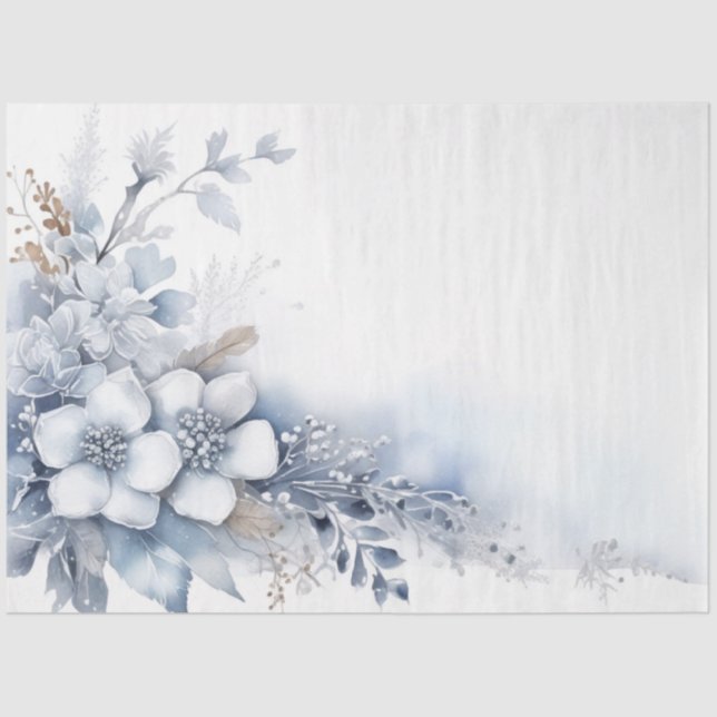 Seda Papel de tejidos florales (Anverso)