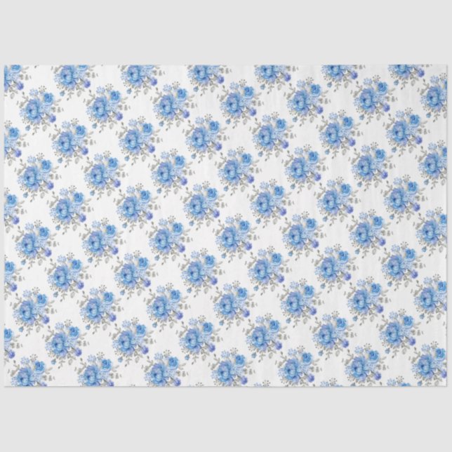 Seda Papel de tejidos florales (Anverso)