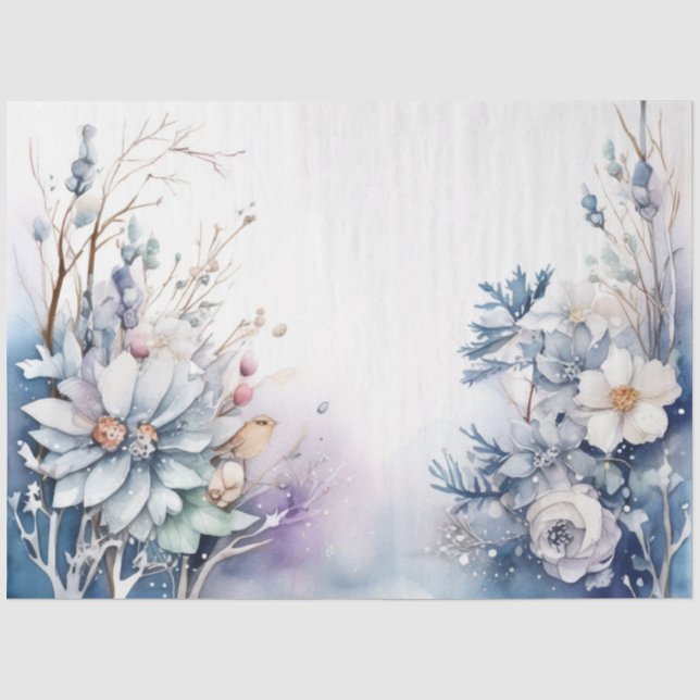 Seda Papel de tejidos florales (Anverso)