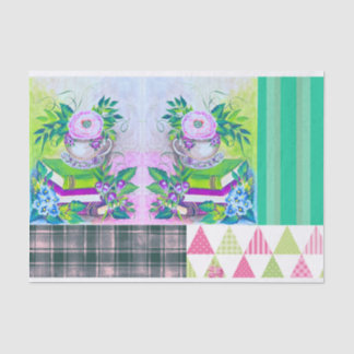 Seda Papel de tejidos florales del libro Shabby Chic