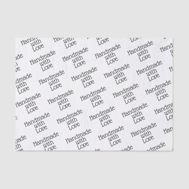 Seda Papel de tejidos - hecho a mano con amor (Anverso)