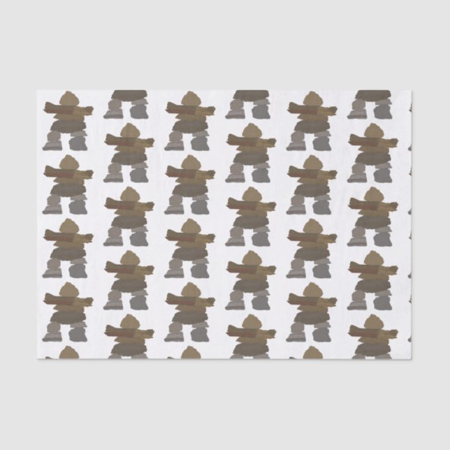 Seda Papel de tejidos Inukshuk (Anverso)