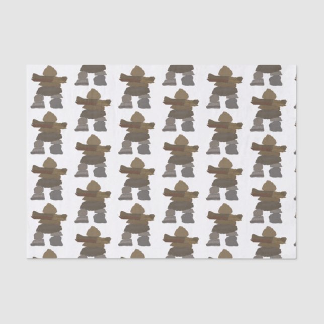 Seda Papel de tejidos Inukshuk (Anverso)