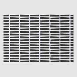 Seda Papel de tejidos / Líneas negras abstractas