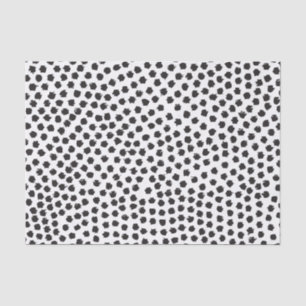 Seda Papel de tejidos lujoso Black Confetti Dots II