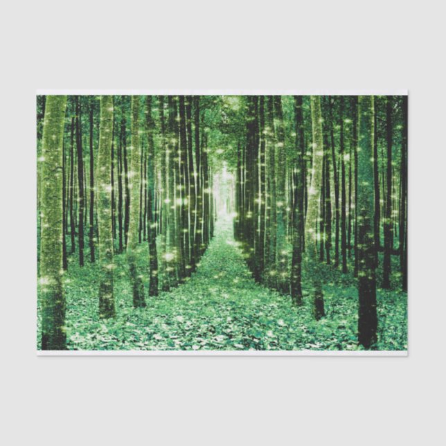 Seda Papel de tejidos Mágico Bosque Mágico Misterio Ver (Anverso)