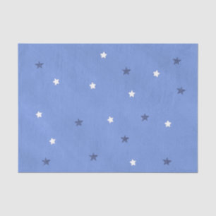 Seda Papel de tejidos mezclados de estrellas azules y b