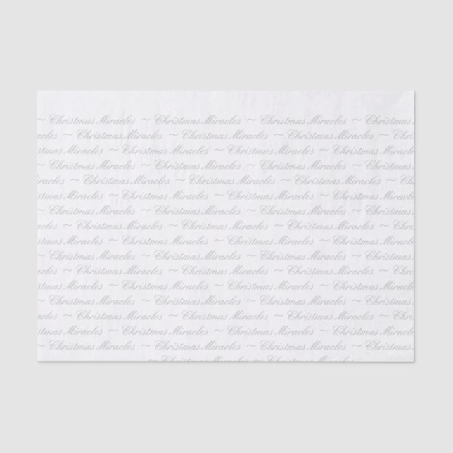 Seda Papel de tejidos, milagros Navidades, plata (Anverso)
