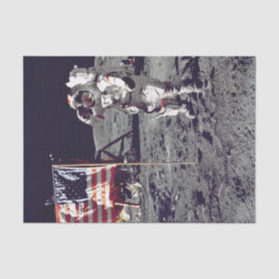 Seda Papel de tejidos Moonwalk Apollo 17