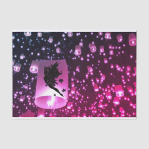 Seda Papel de tejidos morado luminario