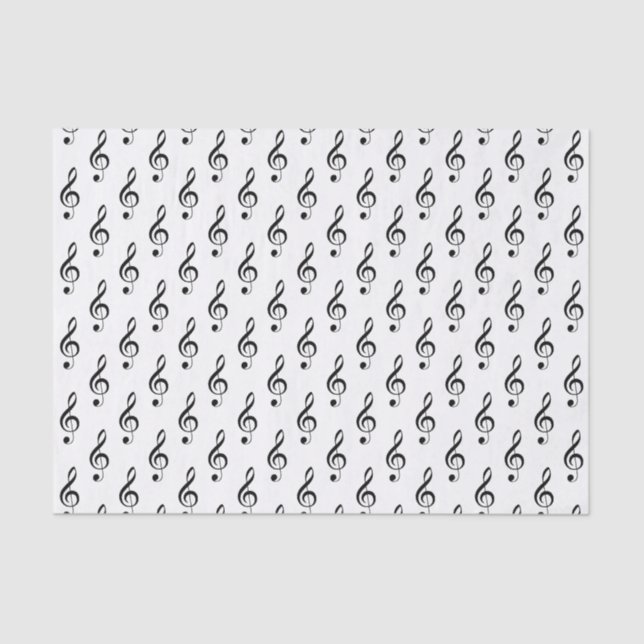 Seda Papel de tejidos musicales de Small Treble Clef (Anverso)