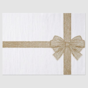 Seda Papel de tejidos navidades, Beige Bow