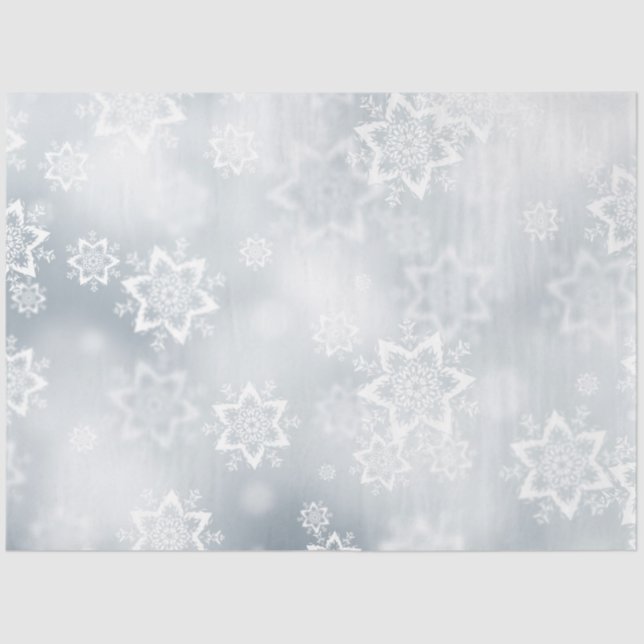 Seda Papel de tejidos navidades/copos de nieve (Anverso)