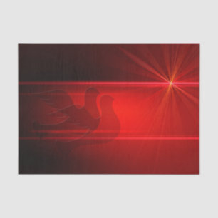 Seda Papel de tejidos navidades/palomas rojas