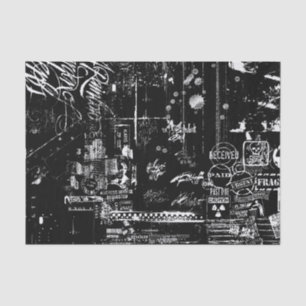 Seda Papel de tejidos negro y blanco