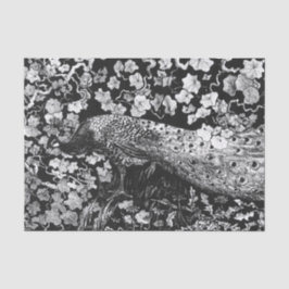 Seda Papel de tejidos NEGRO Y PELO BLANCO