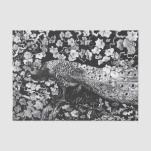 Seda Papel de tejidos NEGRO Y PELO BLANCO