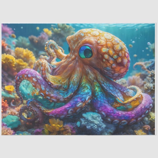 Seda Papel de tejidos octopus (Anverso)