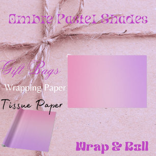 Seda Papel de tejidos Ombre Pastel