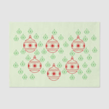 Papel de tejidos - Ornamentos de árbol redondo