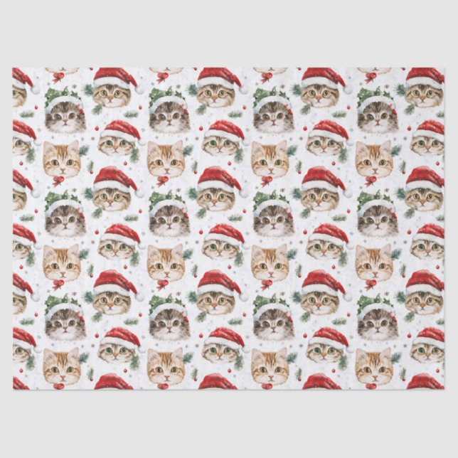 Seda Papel de tejidos para gatos de navidades (Anverso)