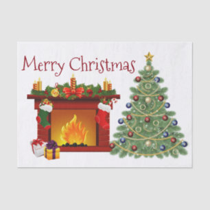 Seda Papel de tejidos para navidades/Árbol de Navidad