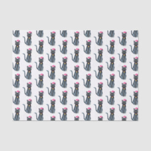 Seda Papel de tejidos para Navidades de gato negro