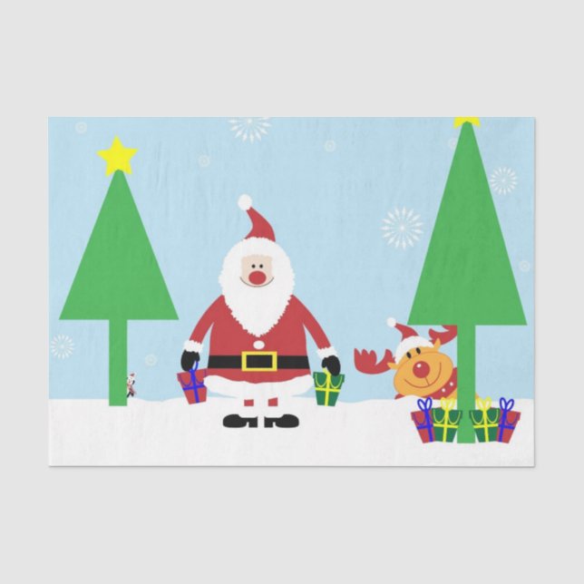Seda Papel de tejidos para navidades - Envoltura de reg (Anverso)