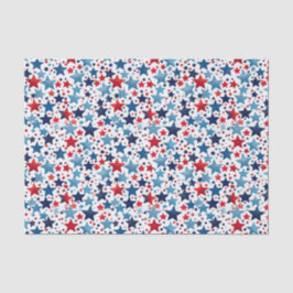 Seda Papel de tejidos Patriótico Red & Blue Stars