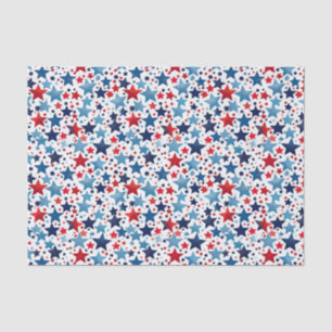 Seda Papel de tejidos Patriótico Red & Blue Stars