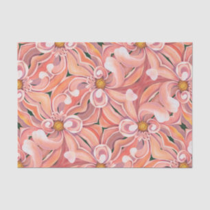 Seda Papel de tejidos - Peach Dahlia