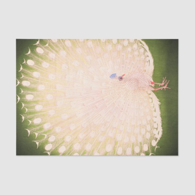 Seda Papel de tejidos PEACOCK JAPONÉS (Anverso)