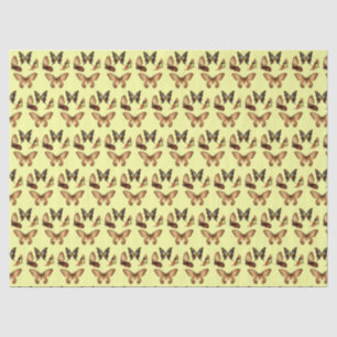 Seda Papel de tejidos Personalizado amarillo mariposa d