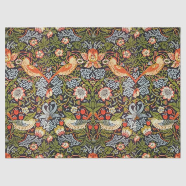 Seda Papel de tejidos - Picador de fresas Art Nouveau (Anverso)