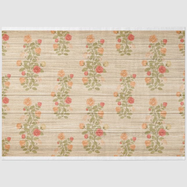 Seda Papel de tejidos popular moderno con flores de mad (Anverso)