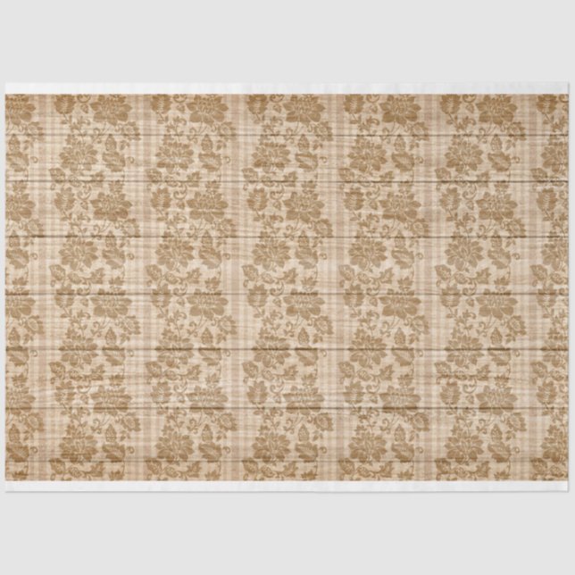 Seda Papel de tejidos popular moderno con flores de mad (Anverso)