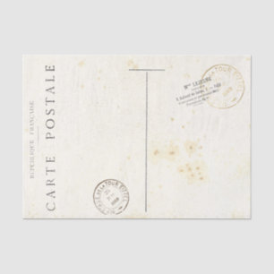 Seda Papel de tejidos postales de postal francés vintag