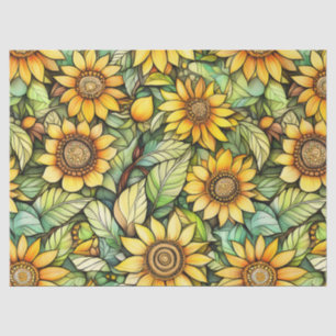 Seda Papel de tejidos primitivo de girasol - 10 lb, 17"