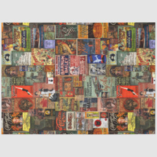 Seda Papel de tejidos publicitarios de época