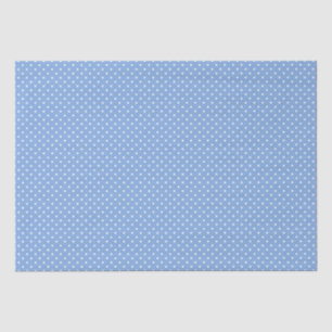 Seda Papel de tejidos/puntos de polka azul