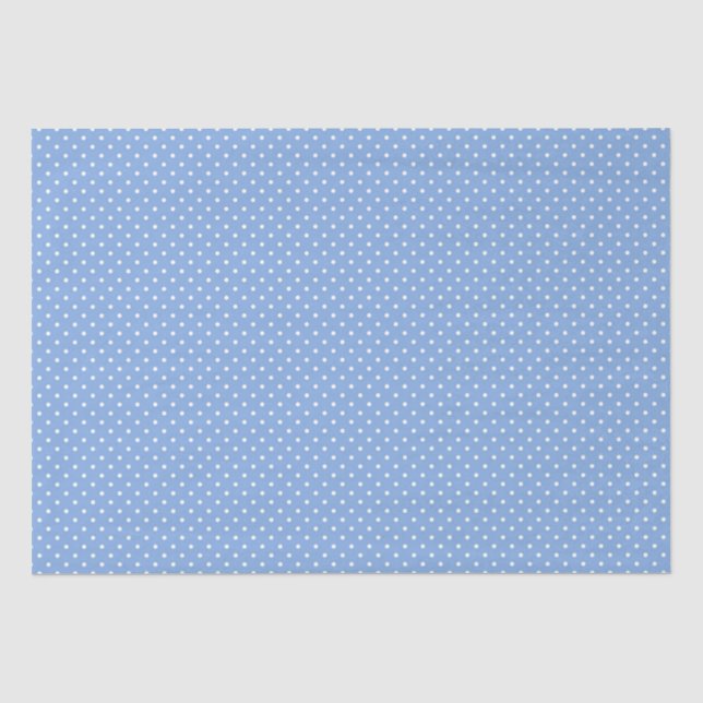Seda Papel de tejidos/puntos de polka azul (Anverso)
