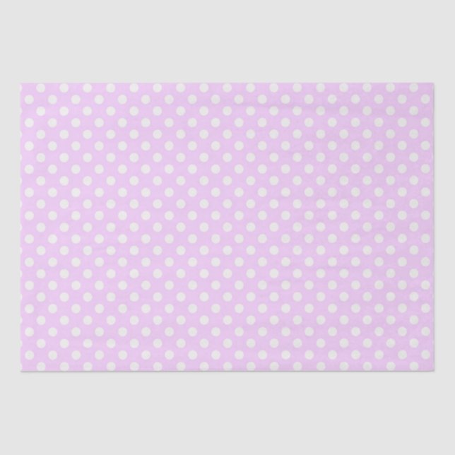 Seda Papel de tejidos/puntos de Polka de lavanda (Anverso)