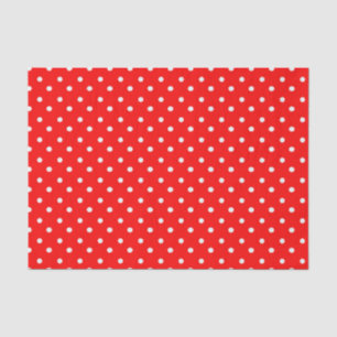 Seda Papel de tejidos/puntos de polka rojo